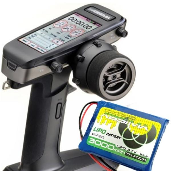 9-Kanal Fernsteuerung "CR9T" 2.4GHz inkl. Empfänger inkl. Lipo Akku